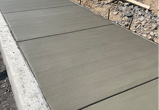 Sidewalk concrete project