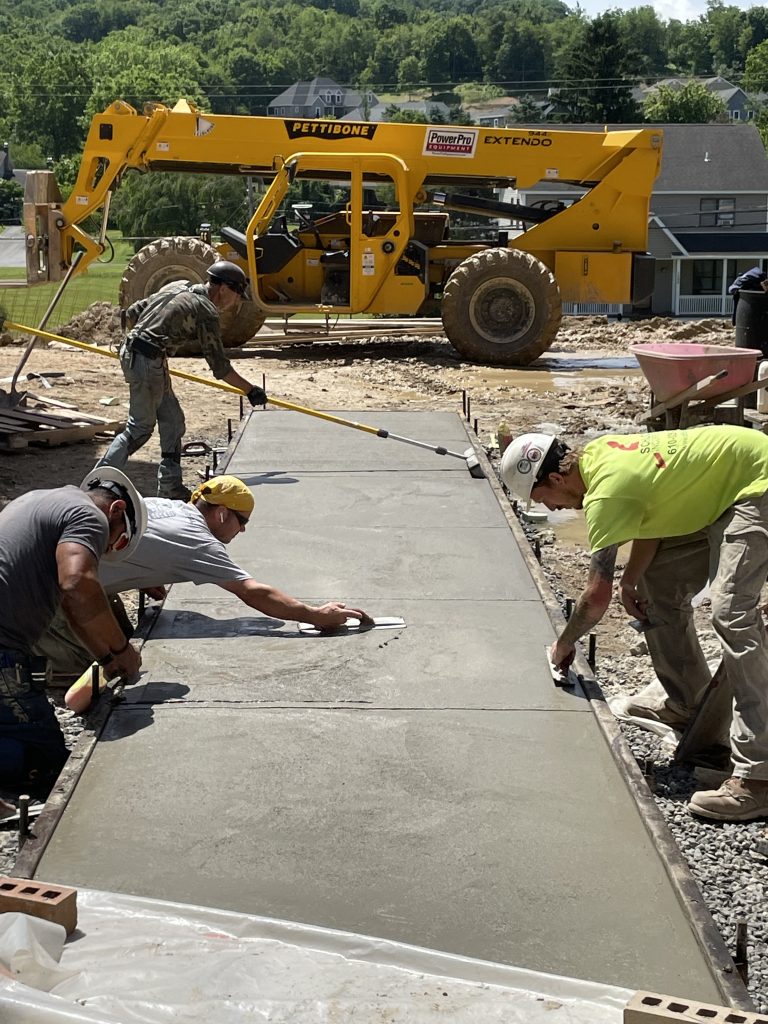 Curbing & Sidewalk work in progress