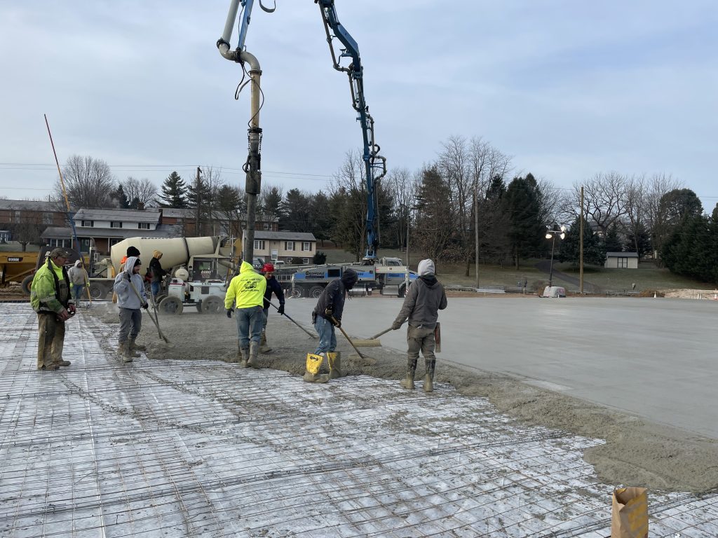 Flatwork work in progress