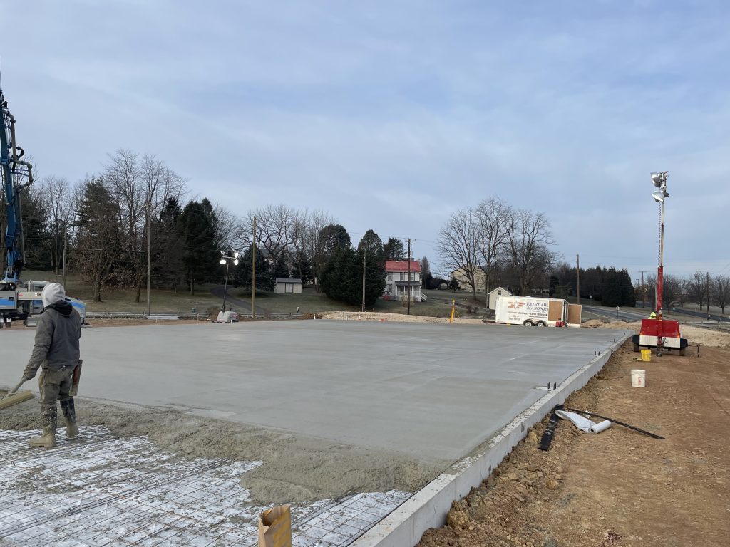 Flatwork work in progress