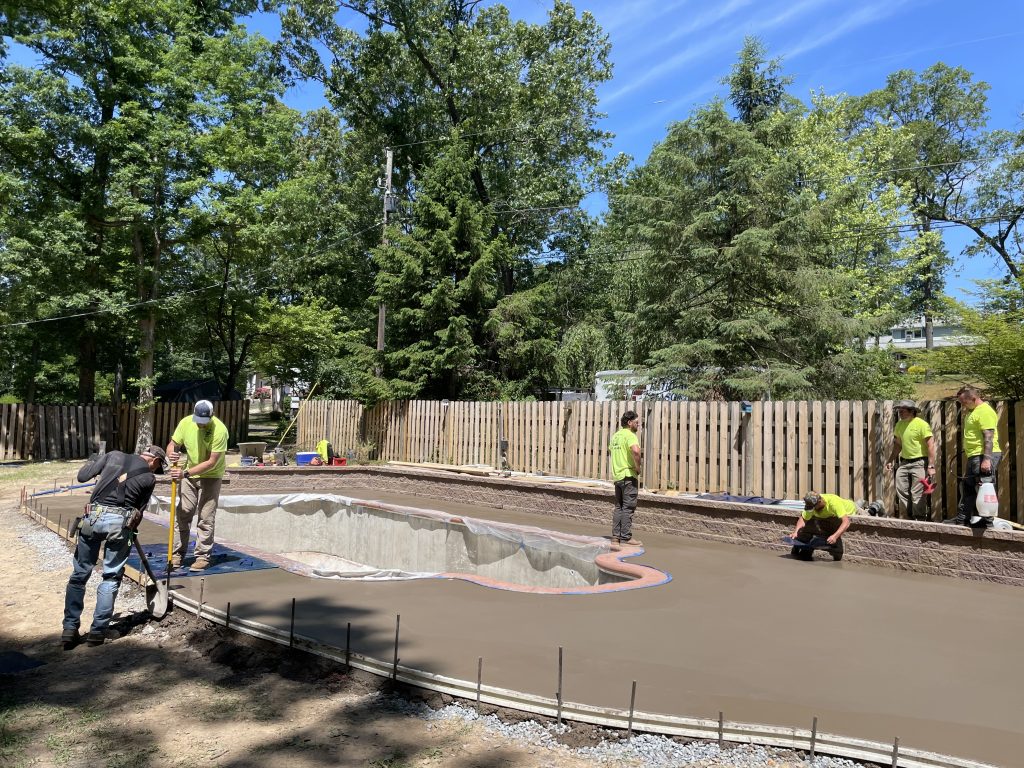 Pool work in progress