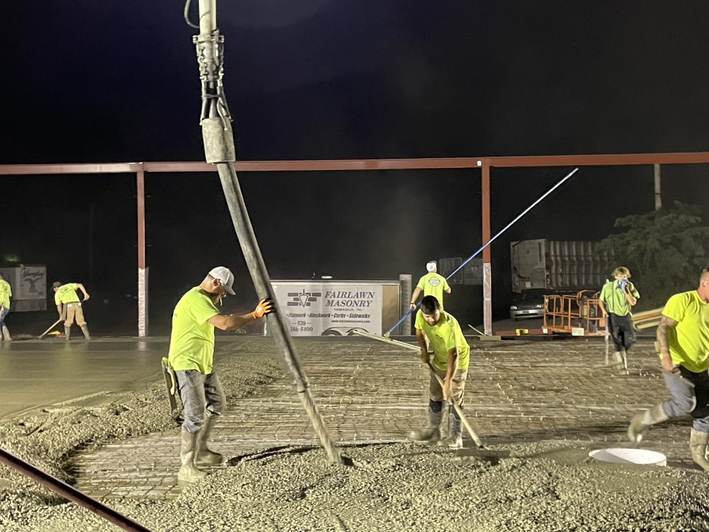Flatwork work in progress