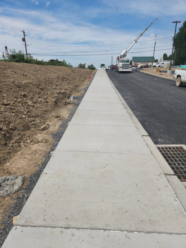 Curbing & Sidewalk work in progress